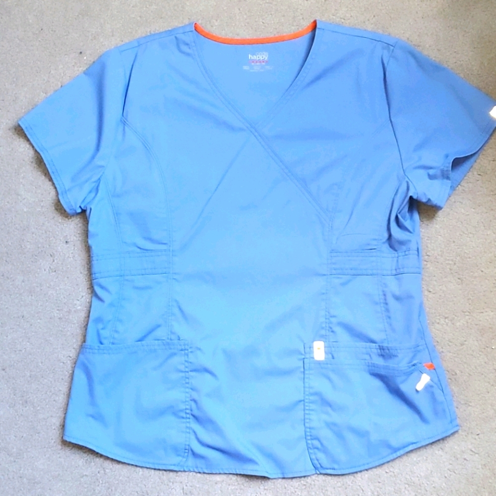 Happy Code V-Neck Scrub Top